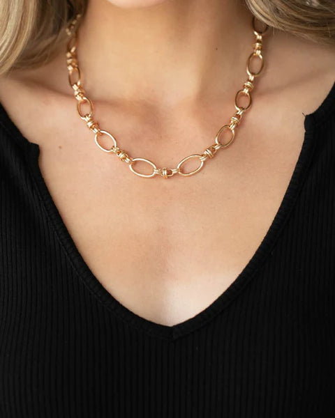 Defined Drama ~ Gold Necklace