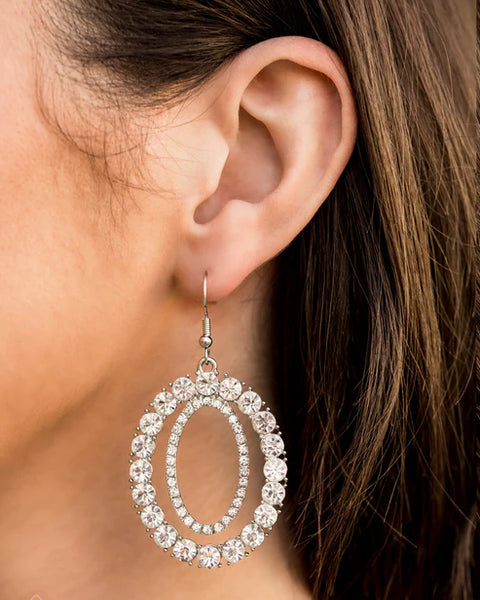 Deluxe Luxury ~ White Earrings