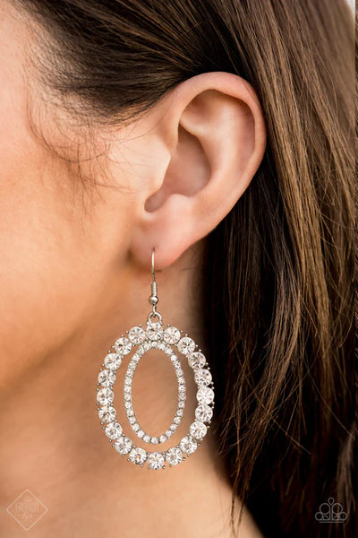 Deluxe Luxury ~ White Earrings