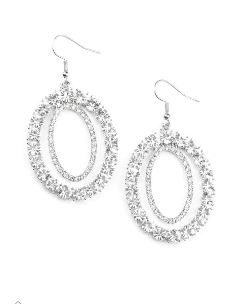 Deluxe Luxury ~ White Earrings