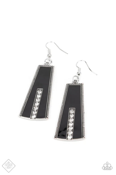 Demandingly Deco ~ Black Earrings