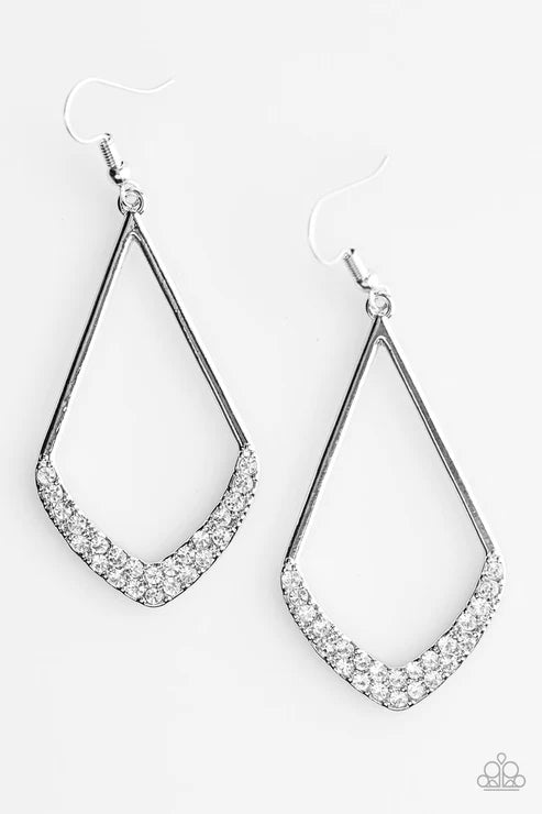 Double Dip ~ White Earrings