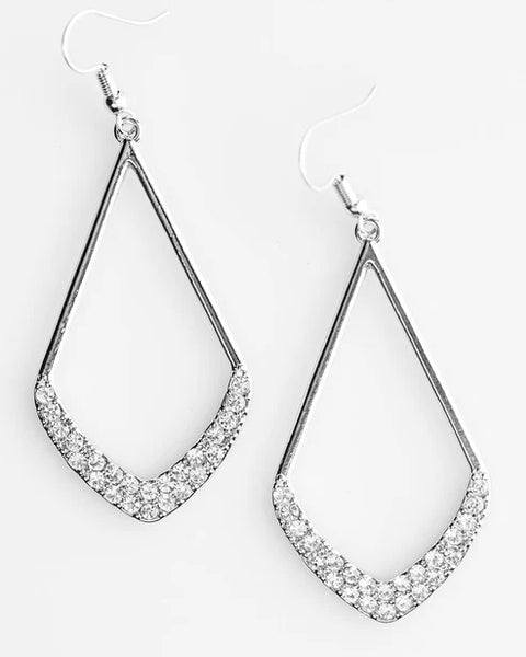 Double Dip ~ White Earrings