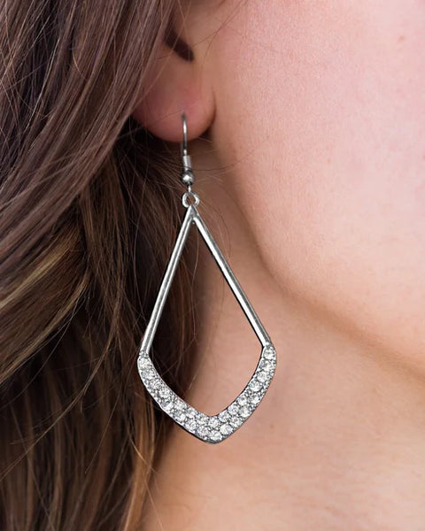 Double Dip ~ White Earrings