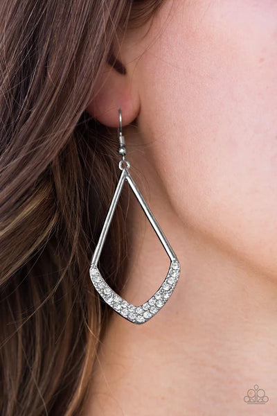 Double Dip ~ White Earrings