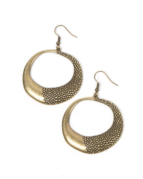 Downtown Jungle ~ Brass Earrings