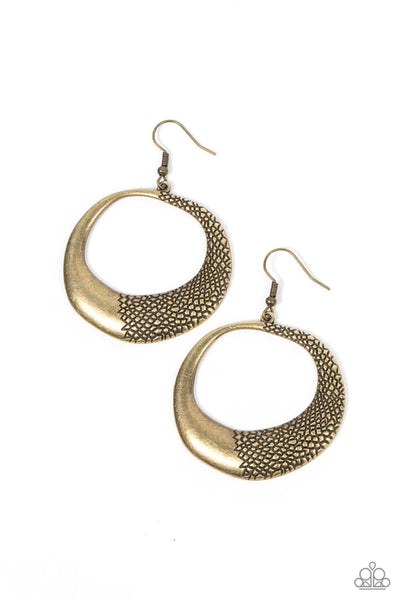 Downtown Jungle ~ Brass Earrings