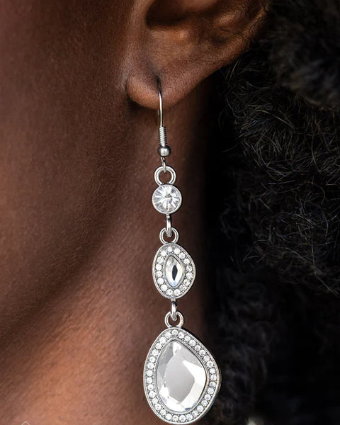 Dripping Self-Confidence ~ White Earrings