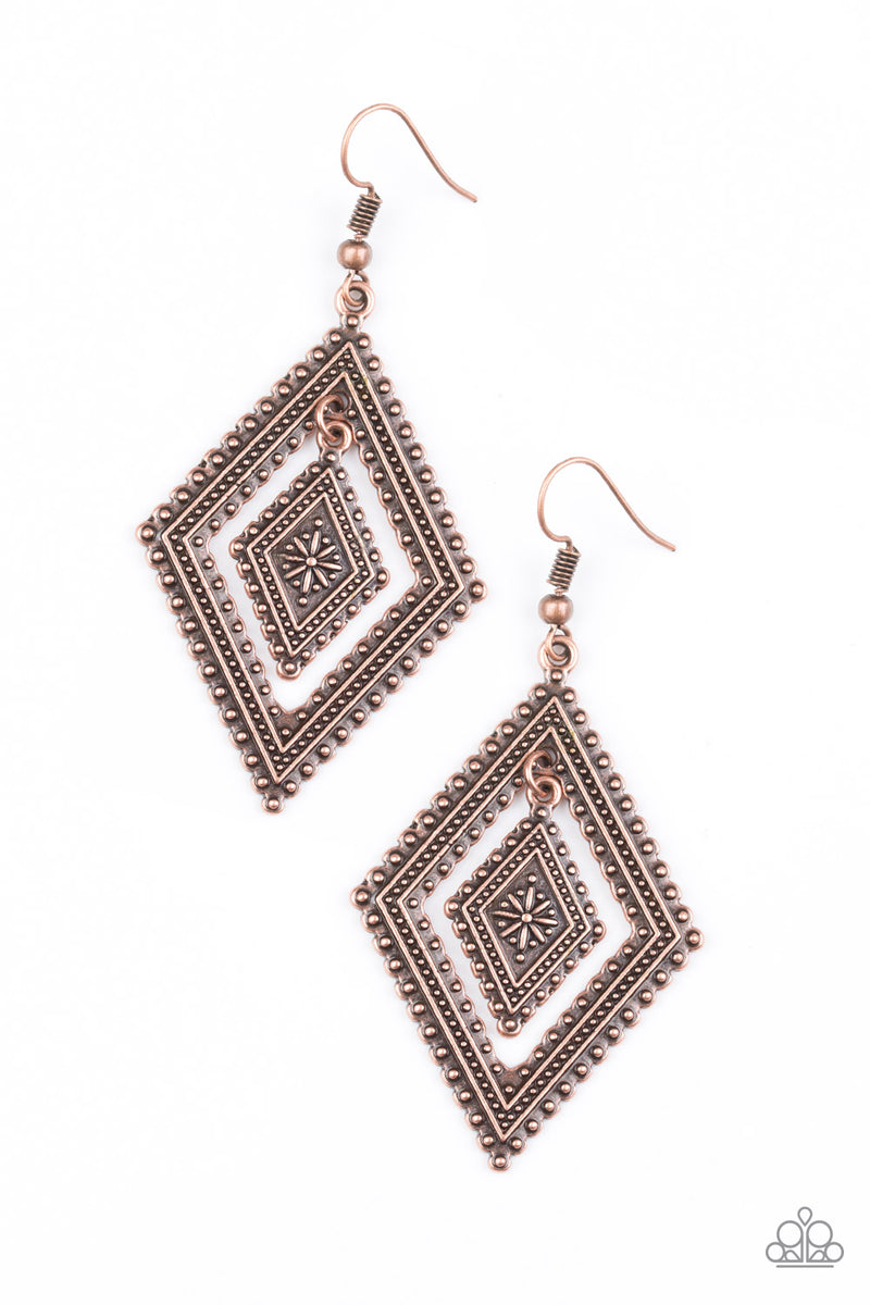 Dusky Dunes ~ Copper Earrings