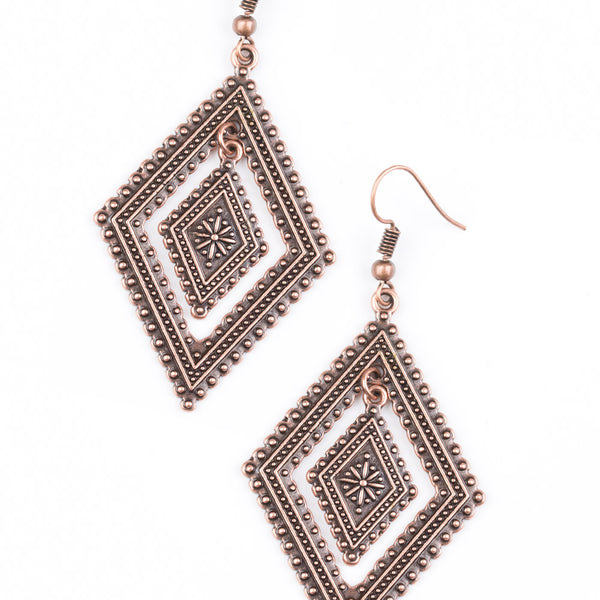 Dusky Dunes ~ Copper Earrings