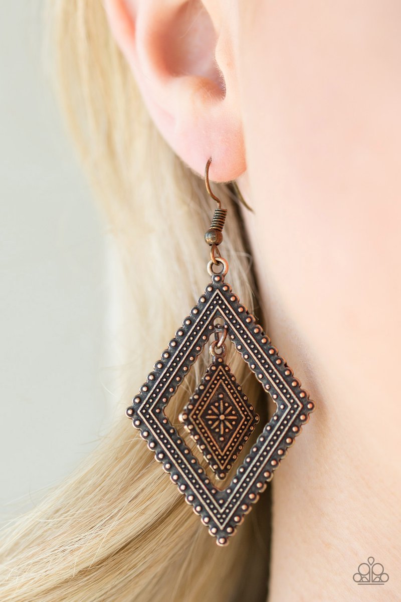 Dusky Dunes ~ Copper Earrings