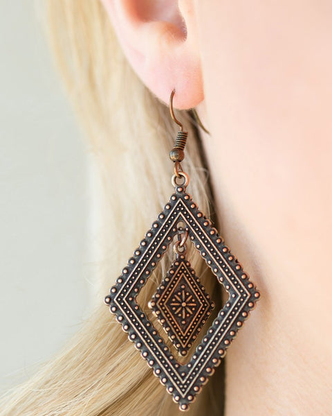 Dusky Dunes ~ Copper Earrings