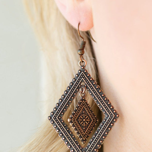 Dusky Dunes ~ Copper Earrings