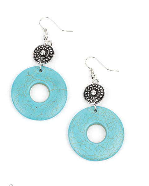 Earthy Epicenter ~ Blue Earrings