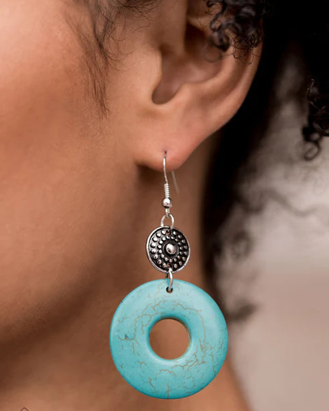 Earthy Epicenter ~ Blue Earrings