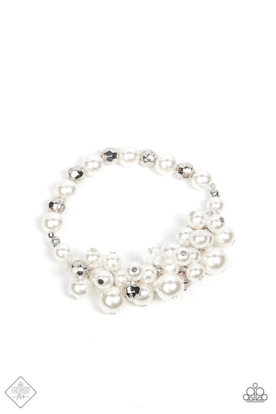 Elegantly Exaggerated ~ White Bracelet