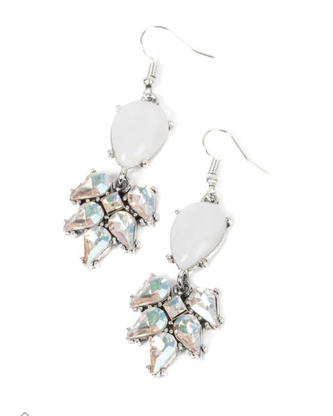 Ethereal Effervescence ~ White Earrings