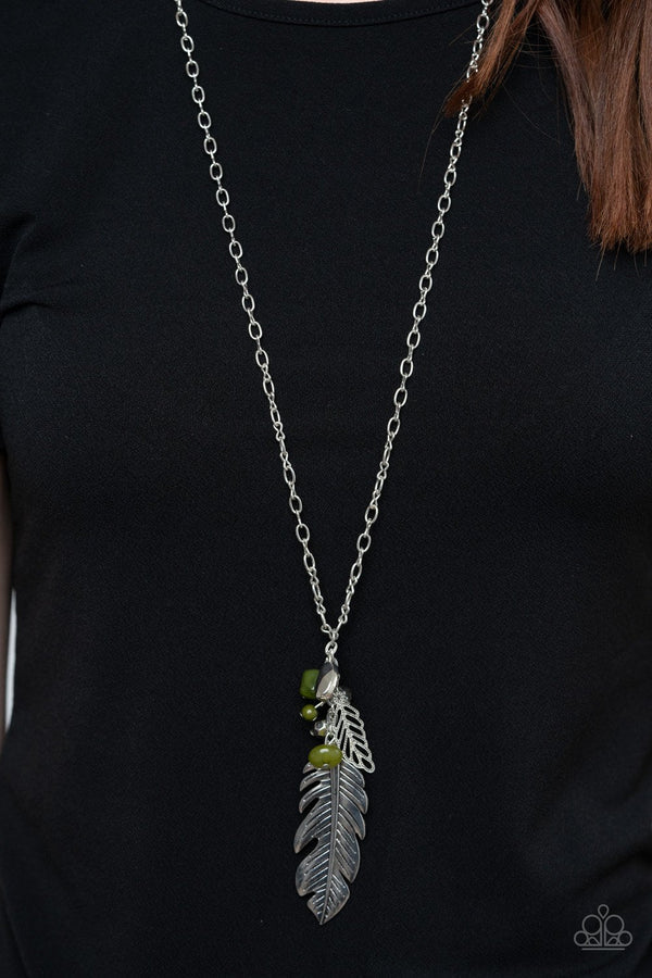 Feather Flair ~ Green Necklace