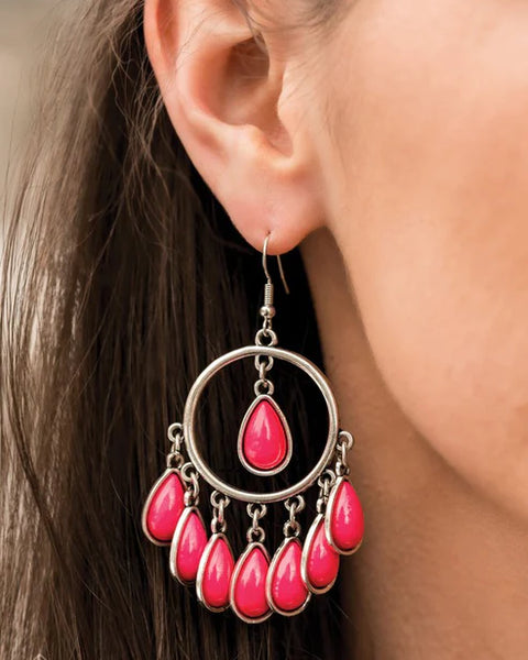 Flirty Flamboyance ~ Pink Earrings