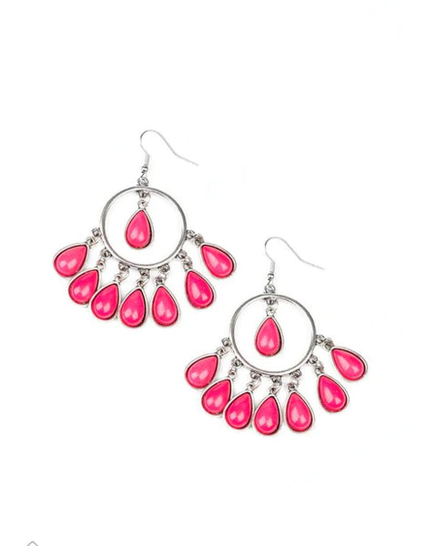 Flirty Flamboyance ~ Pink Earrings