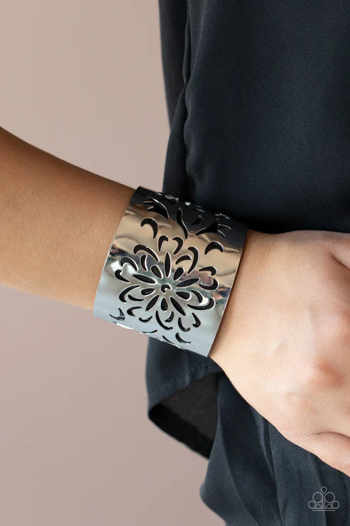 Get Your Bloom On ~ Black Bracelet