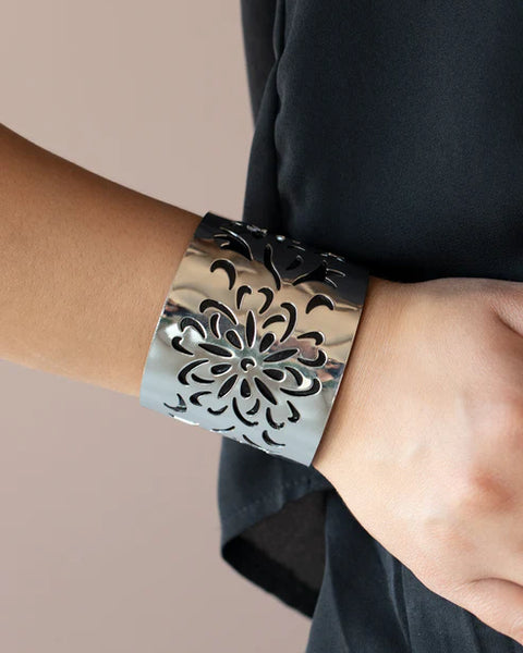 Get Your Bloom On ~ Black Bracelet