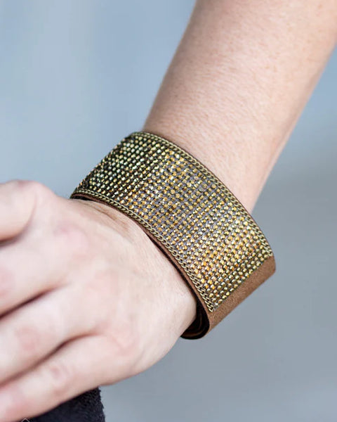 Glitter Gossip ~ Brass Bracelet