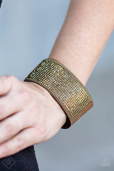 Glitter Gossip ~ Brass Bracelet