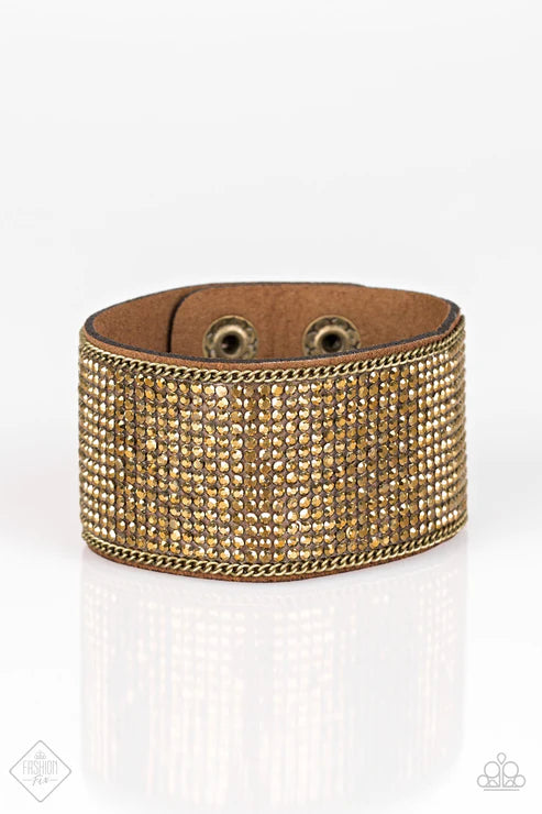 Glitter Gossip ~ Brass Bracelet