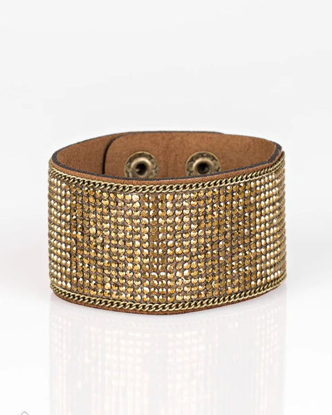 Glitter Gossip ~ Brass Bracelet