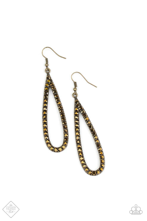 Glitzy Goals ~ Brass Earrings