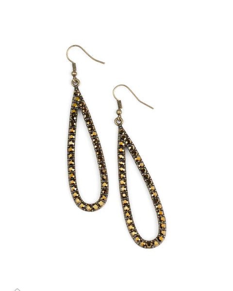 Glitzy Goals ~ Brass Earrings