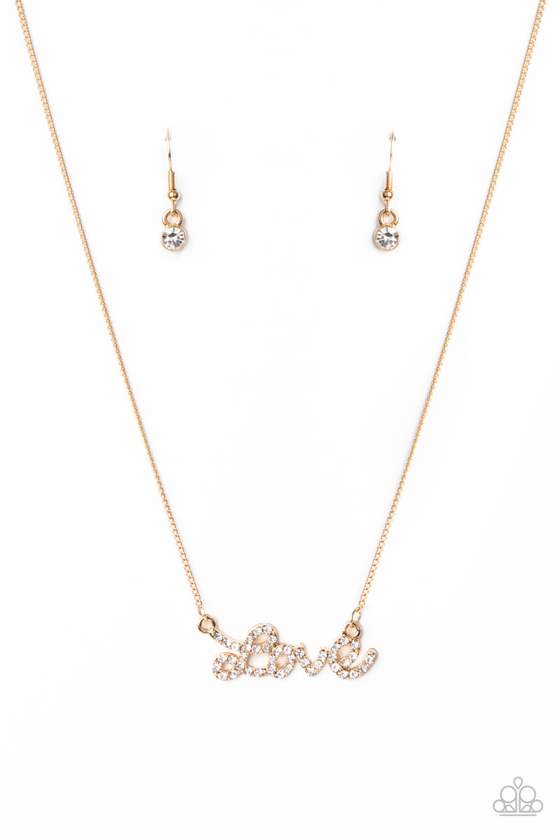 Head Over Heels In Love ~ Gold Necklace