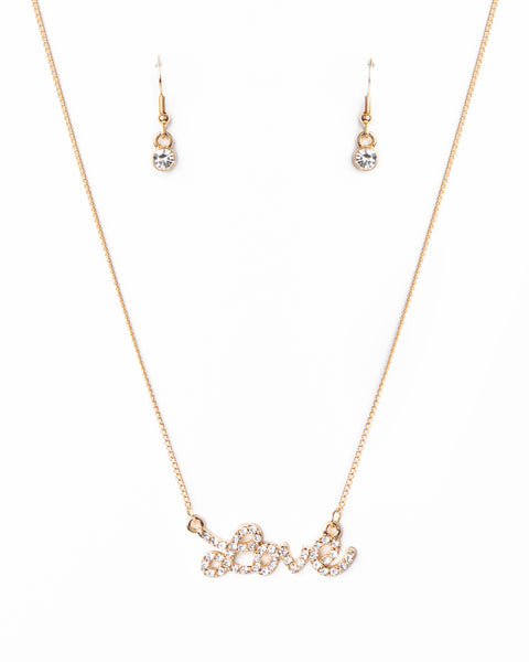 Head Over Heels In Love ~ Gold Necklace