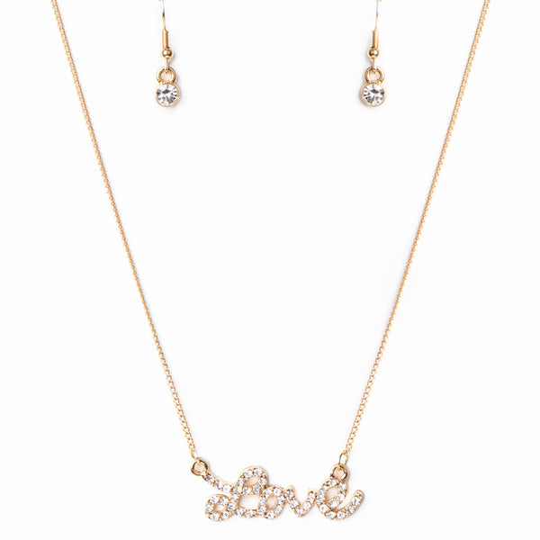 Head Over Heels In Love ~ Gold Necklace