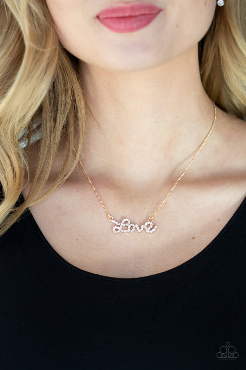 Head Over Heels In Love ~ Gold Necklace