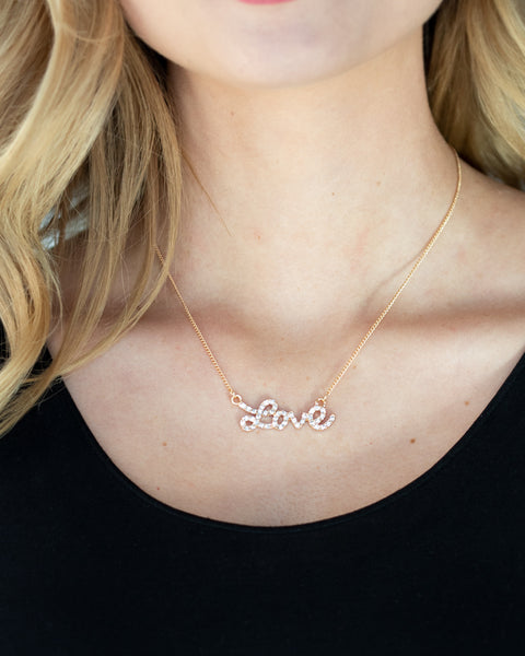 Head Over Heels In Love ~ Gold Necklace