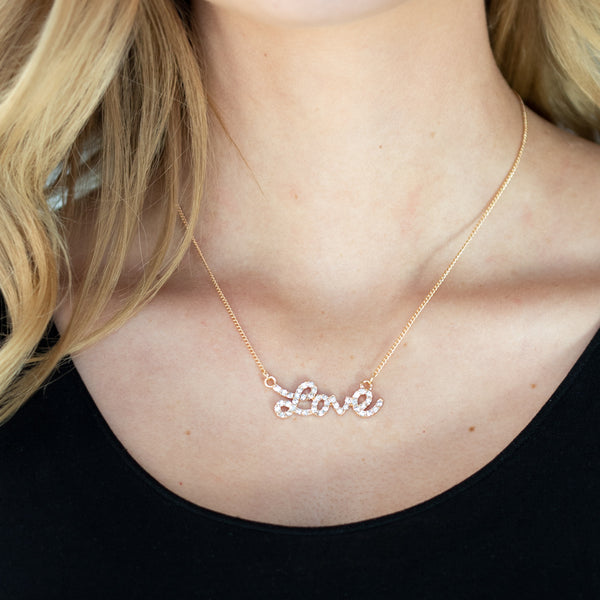 Head Over Heels In Love ~ Gold Necklace