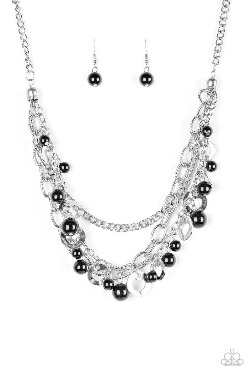 Hoppin Hearts ~ Black Necklace