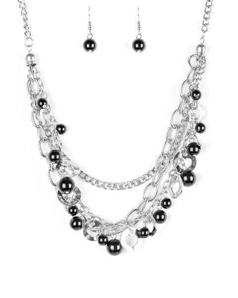 Hoppin Hearts ~ Black Necklace