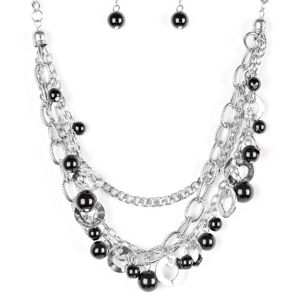 Hoppin Hearts ~ Black Necklace