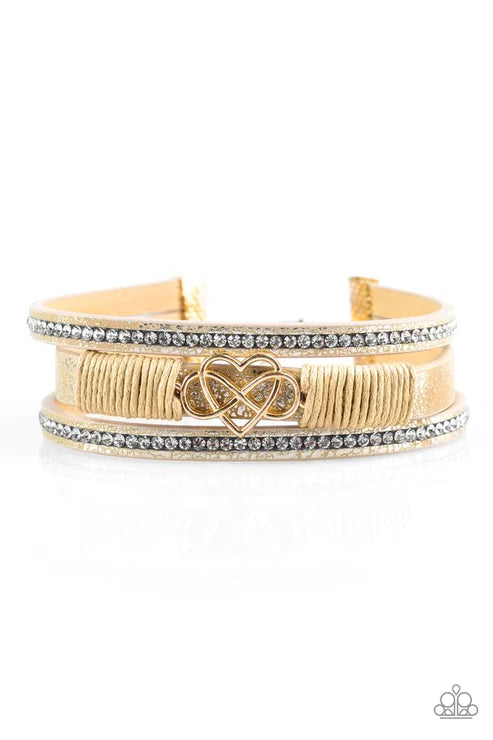 Hustlin Heart ~ Gold Bracelet