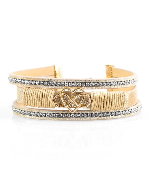 Hustlin Heart ~ Gold Bracelet