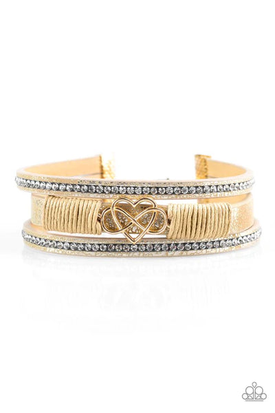 Hustlin Heart ~ Gold Bracelet