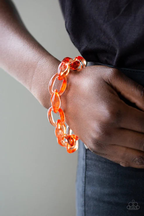 Ice Ice Baby ~ Orange Bracelet