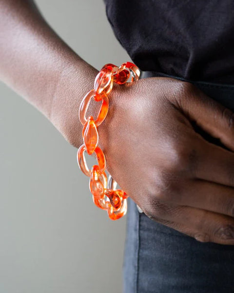 Ice Ice Baby ~ Orange Bracelet