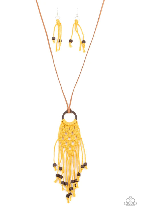 It's Beyond Macrame ~ Yellow Necklace