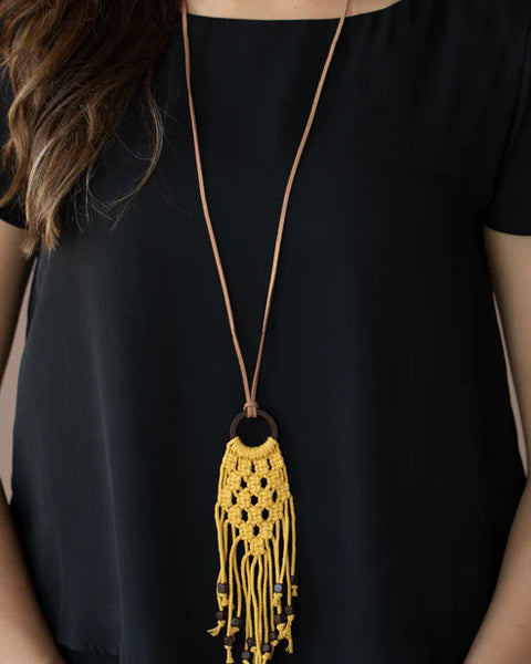 It's Beyond Macrame ~ Yellow Necklace