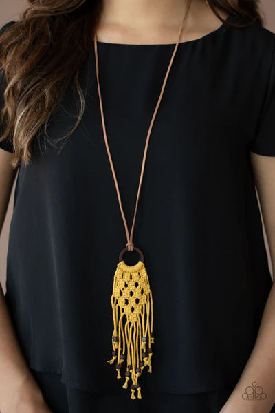 It's Beyond Macrame ~ Yellow Necklace