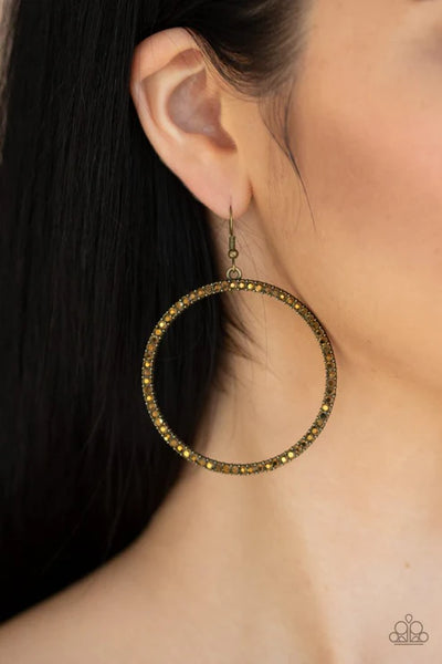 Just Add Sparkle ~ Brass Earrings